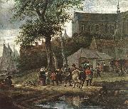 RUYSDAEL, Salomon van Tavern with May Tree (detail) af oil painting picture wholesale